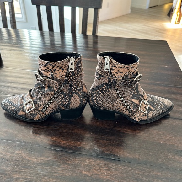 AllSaints Lior Bootie in Taupe Snake Size 5 - Picture 3 of 6